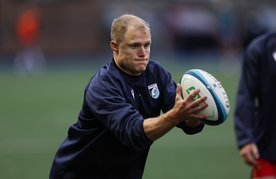 060924 - Cardiff Rugby v Bath Rugby, Pre-season Friendly - Aled Davies of Cardiff Rugby during warm up