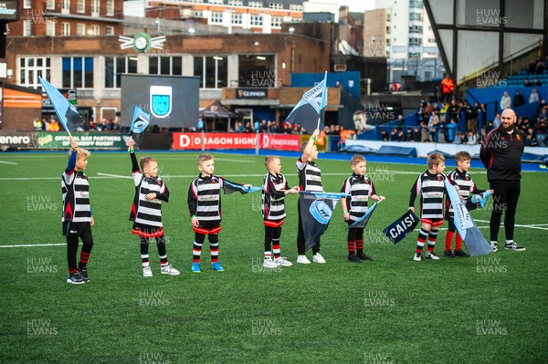 211023 - Cardiff Rugby v Benetton - United Rugby Championship - Flag bearers