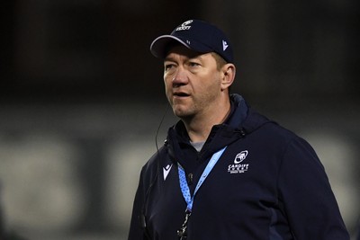240126 - Cardiff Rugby v Benetton Rugby - United Rugby Championship - Cardiff interim head coach, Corniel Van Zyl