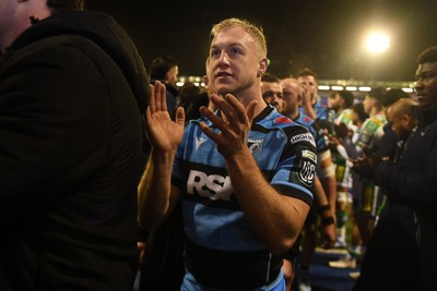 240126 - Cardiff Rugby v Benetton Rugby - United Rugby Championship - Johan Mulder of Cardiff Rugby at full time