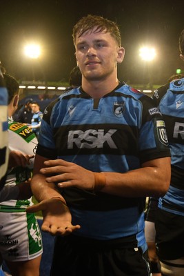240126 - Cardiff Rugby v Benetton Rugby - United Rugby Championship - Alex Mann of Cardiff Rugby at full time