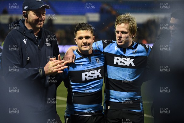 240126 - Cardiff Rugby v Benetton Rugby - United Rugby Championship - Callum Sheedy of Cardiff Rugby at full time