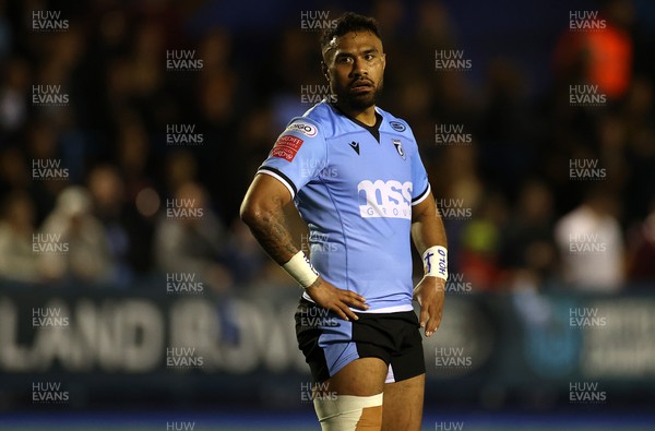 161021 - Cardiff Rugby v Cell C Sharks - United Rugby Championship - Willis Halaholo of Cardiff