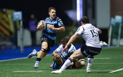 111025 - Cardiff Rugby v Connacht Rugby, United Rugby Championship - Harri Millard of Cardiff Rugby charges forward