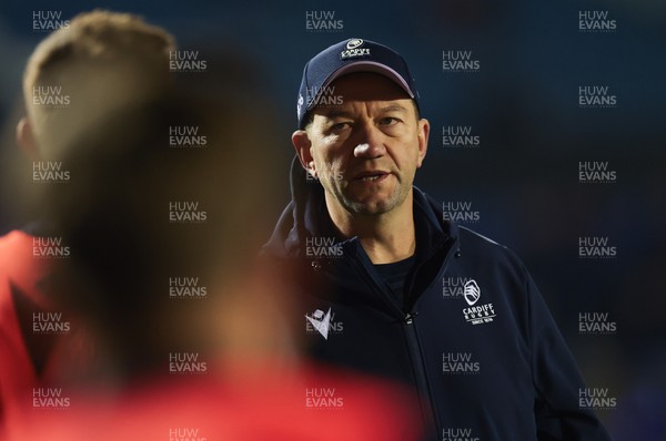 111025 - Cardiff Rugby v Connacht Rugby, United Rugby Championship - Cardiff Rugby head coach Corniel van Zyl