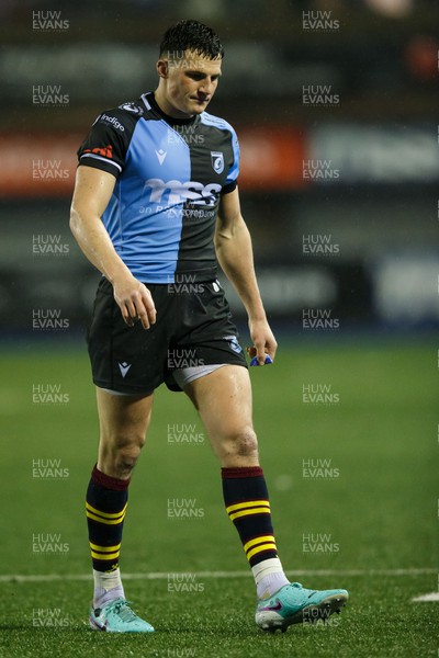170224 - Cardiff Rugby v Connacht - United Rugby Championship - Ellis Bevan of Cardiff