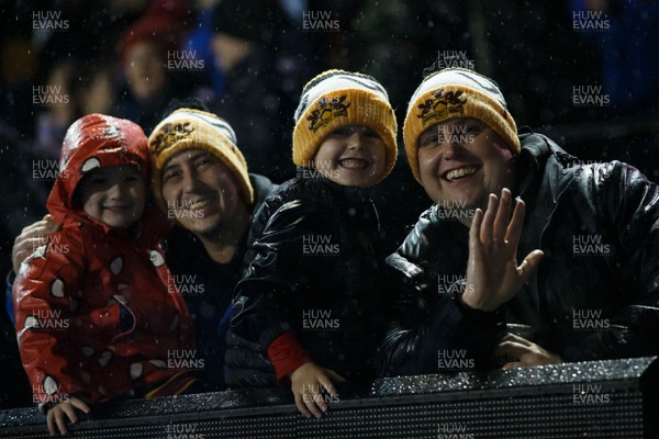 170224 - Cardiff Rugby v Connacht - United Rugby Championship - Cardiff fans during the match