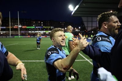 150526 - Cardiff Rugby v DHL Stormers - United Rugby Championship - Tom Bowen of Cardiff at full time