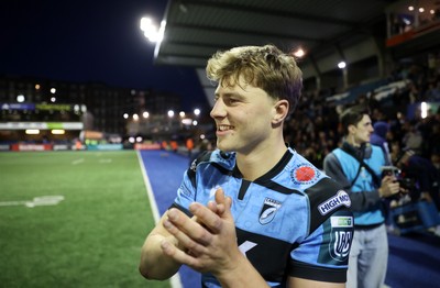 150526 - Cardiff Rugby v DHL Stormers - United Rugby Championship - Jacob Beetham of Cardiff at full time