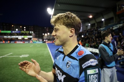 150526 - Cardiff Rugby v DHL Stormers - United Rugby Championship - Jacob Beetham of Cardiff at full time