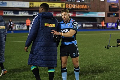 150526 - Cardiff Rugby v DHL Stormers - United Rugby Championship - Leigh Halfpenny of Cardiff Rugby at full time
