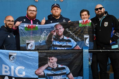 150526 - Cardiff Rugby v DHL Stormers - United Rugby Championship - Corey Domachowski of Cardiff Rugby with fans