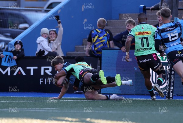 150526 - Cardiff Rugby v DHL Stormers - United Rugby Championship - Jacob Beetham of Cardiff scores a try