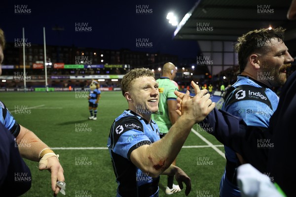 150526 - Cardiff Rugby v DHL Stormers - United Rugby Championship - Tom Bowen of Cardiff at full time