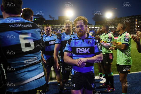150526 - Cardiff Rugby v DHL Stormers - United Rugby Championship - Rory Jennings of Cardiff Rugby at full time