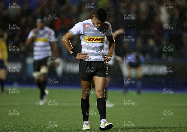221022 - Cardiff Rugby v DHL Stormers - BKT United Rugby Championship - Dejected Sacha Mngomezulu of Stormers
