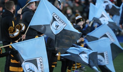 261225 - Cardiff Rugby v Dragons RFC, United Rugby Championship - Cardiff Rugby flags