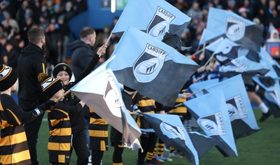 261225 - Cardiff Rugby v Dragons RFC, United Rugby Championship - Cardiff Rugby flags