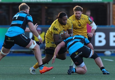 261225 - Cardiff Rugby v Dragons RFC, United Rugby Championship - Levi Douglas of Dragons RFC 