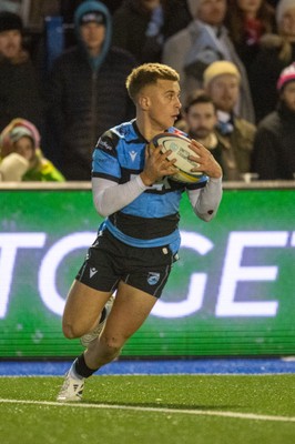 261225 - Cardiff Rugby v Dragons RFC - United Rugby Championship - Cam Winnett of Cardiff Rugby