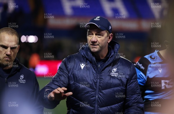 261225 - Cardiff Rugby v Dragons RFC, United Rugby Championship - Cardiff Rugby head coach Corniel van Zyl at the end of the match
