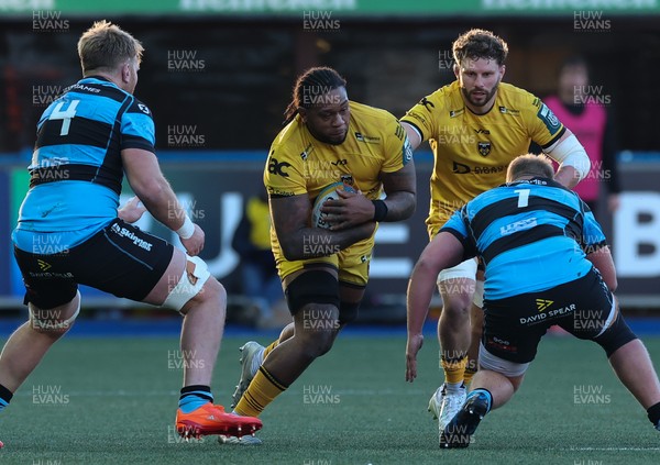 261225 - Cardiff Rugby v Dragons RFC, United Rugby Championship - Levi Douglas of Dragons RFC 