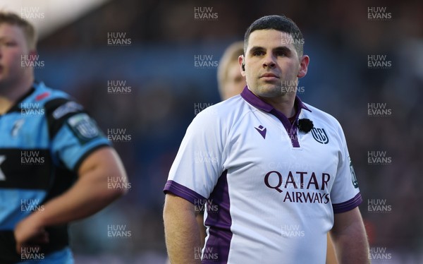 261225 - Cardiff Rugby v Dragons RFC, United Rugby Championship - Referee Adam Jones