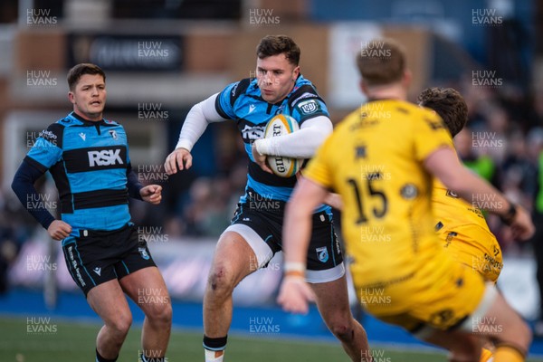 261225 - Cardiff Rugby v Dragons RFC - United Rugby Championship - Mason Grady of Cardiff Rugby
