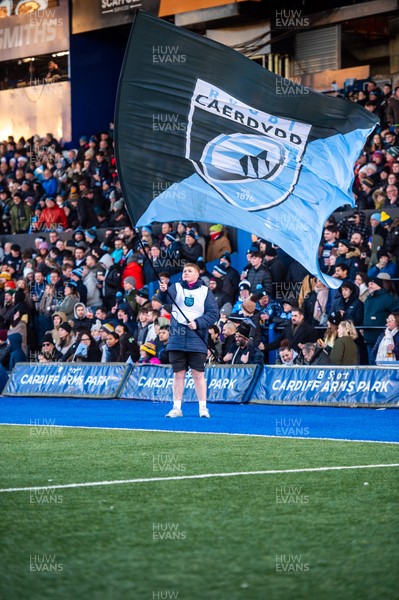 261225 - Cardiff Rugby v Dragons RFC - United Rugby Championship - Flag bearer