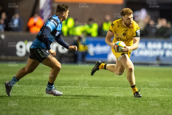 261225 - Cardiff Rugby v Dragons RFC - United Rugby Championship - Aneurin Owen of Dragons