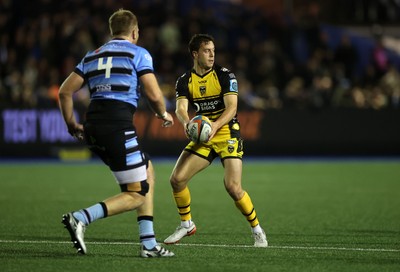 301124 - Cardiff Rugby v Dragons RFC - United Rugby Championship - Lloyd Evans of Dragons 