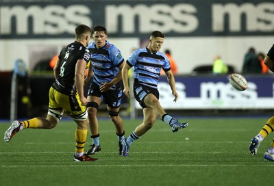 301124 - Cardiff Rugby v Dragons RFC - United Rugby Championship - Callum Sheedy of Cardiff 