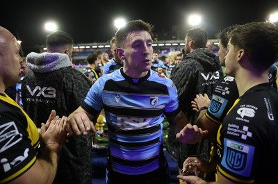 301124 - Cardiff Rugby v Dragons RFC - United Rugby Championship - Josh Adams of Cardiff at full time