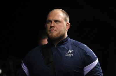 251025 - Cardiff Rugby v Edinburgh - United Rugby Championship - Corey Domachowski of Cardiff arrives at the stadium