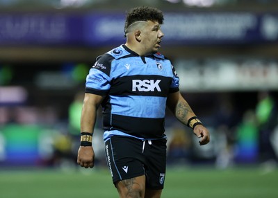 251025 - Cardiff Rugby v Edinburgh - United Rugby Championship - Javan Sebastin of Cardiff 