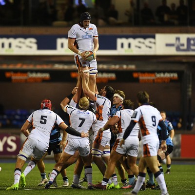 251025 - Cardiff Rugby v Edinburgh Rugby - United Rugby Championship - Liam McConnell of Edinburgh wins his line-out