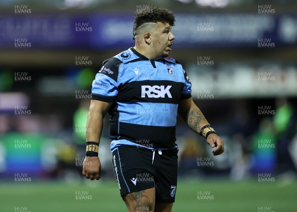 251025 - Cardiff Rugby v Edinburgh - United Rugby Championship - Javan Sebastin of Cardiff 