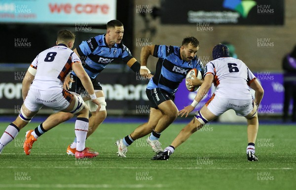 251025 - Cardiff Rugby v Edinburgh - United Rugby Championship - Liam Belcher of Cardiff 