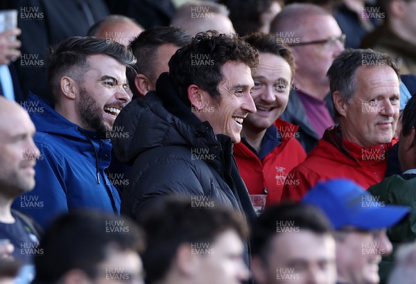 301022 - Cardiff Rugby v Edinburgh - BKT United Rugby Championship - Geraint Thomas watches the game from the terraces