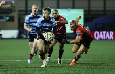 210325 - Cardiff Rugby v Emirates Lions - United Rugby Championship - Cameron Winnett of Cardiff 