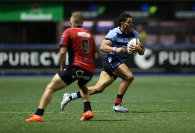 210325 - Cardiff Rugby v Emirates Lions - United Rugby Championship - Gabriel Hamer-Webb of Cardiff 