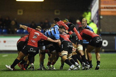 210325 - Cardiff Rugby v Emirates Lions - United Rugby Championship - scrum