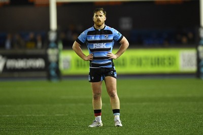 210325 - Cardiff Rugby v Emirates Lions - United Rugby Championship - Rory Jennings of Cardiff 