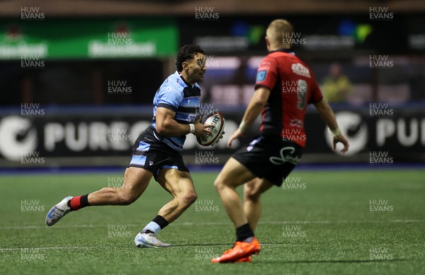 210325 - Cardiff Rugby v Emirates Lions - United Rugby Championship - Gabriel Hamer-Webb of Cardiff 