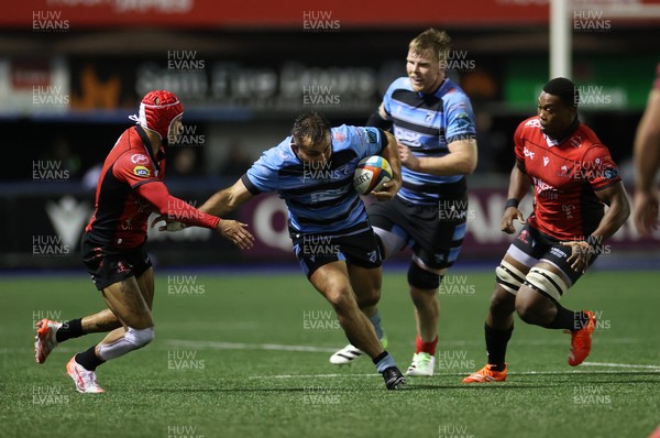 210325 - Cardiff Rugby v Emirates Lions - United Rugby Championship - Liam Belcher of Cardiff 