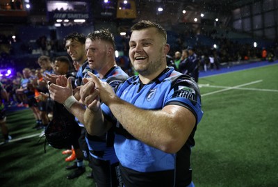 270925 - Cardiff Rugby v Emirates Lions - United Rugby Championship - Danny Southworth of Cardiff at full time