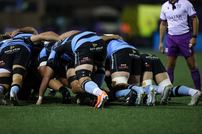 270925 - Cardiff Rugby v Emirates Lions - United Rugby Championship - Scrum