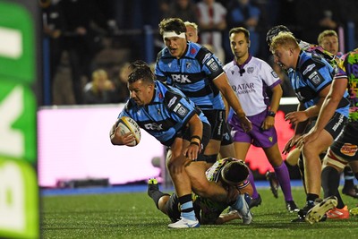 270925 - Cardiff Rugby v Emirates Lions - United Rugby Championship - Javan Sebastian of Cardiff Rugby