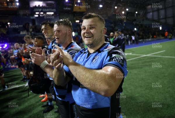 270925 - Cardiff Rugby v Emirates Lions - United Rugby Championship - Danny Southworth of Cardiff at full time