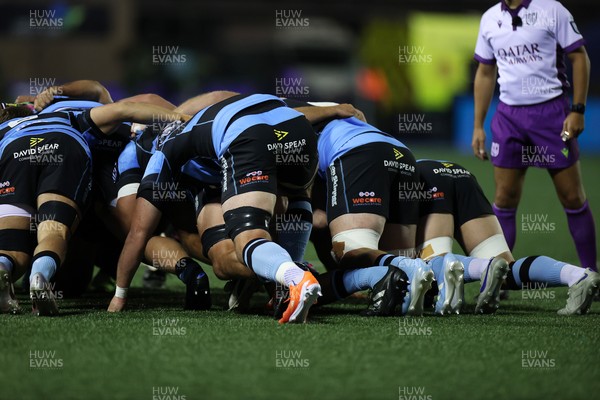 270925 - Cardiff Rugby v Emirates Lions - United Rugby Championship - Scrum